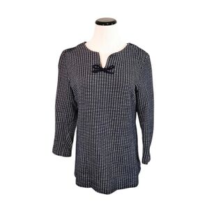 Talbots Woven 3/4 Sleeve Blouse Blue/White Check M